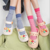 Women’s Black White Stripe Socks Cotton Crew Socks Spring Autumn Summer INS Style Cute Simple Long Socks