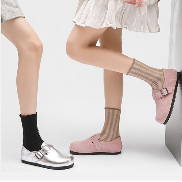 Fashion Women’s Tabi Socks Thin Split Toe Cotton Mid Calf Striped Summer Five Finger Casual Socks