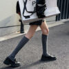 Fashion Original Black JK Over the Knee Socks Women Slim Leg Long Tube Stockings Mid Calf Knee High Socks
