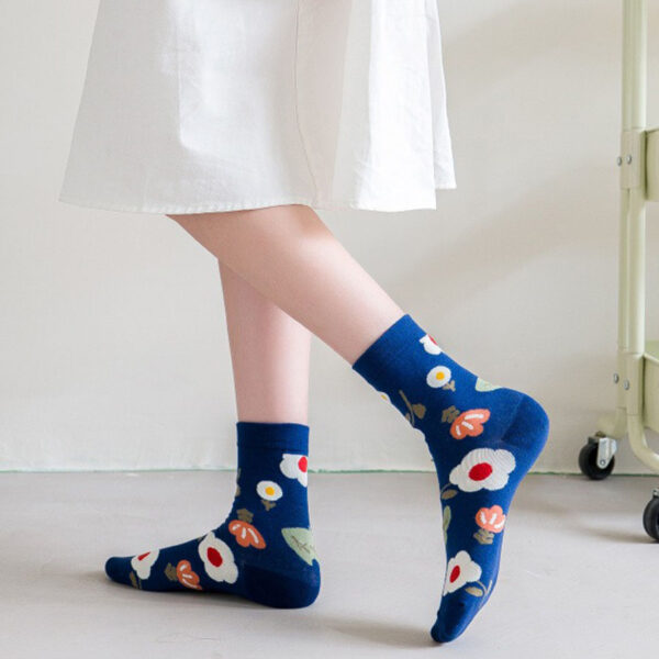 Sweet HyunA Style Mid-Calf Socks Women Korean INS Trend Cute College Girl Cotton Socks
