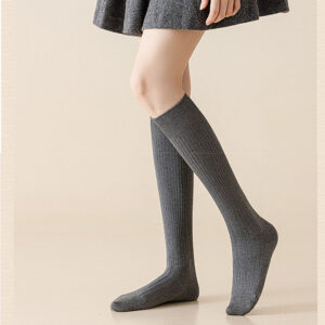 Spring Autumn Women Cotton Calf Socks Anti-Slip Long Tube Slim Fit Seamless Slouch Socks Wholesale Lot