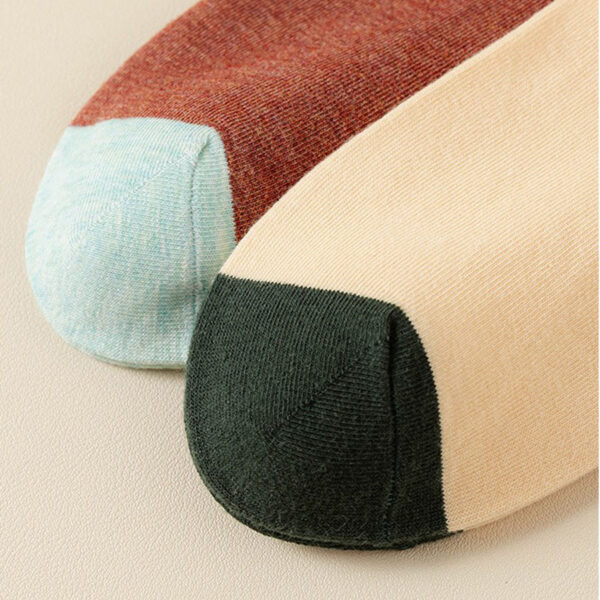 Women’s Colorful Crew Socks Solid Color Fashion Casual Breathable Cotton Socks Spring Autumn