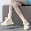 Women's Socks New Outer Wear Ins Girl Style Gradient Letter G Sports Socks Female Spring Summer Trendy Brand Multicolor Socks