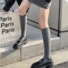 Fashion Original Black JK Over the Knee Socks Women Slim Leg Long Tube Stockings Mid Calf Knee High Socks