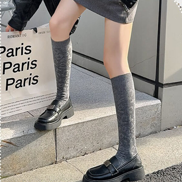 Fashion Original Black JK Over the Knee Socks Women Slim Leg Long Tube Stockings Mid Calf Knee High Socks