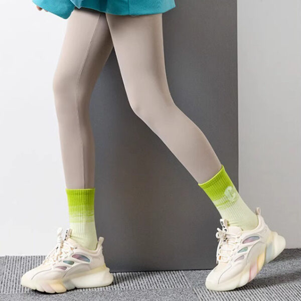 Women's Socks New Outer Wear Ins Girl Style Gradient Letter G Sports Socks Female Spring Summer Trendy Brand Multicolor Socks