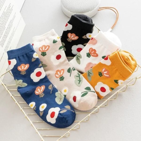 Sweet HyunA Style Mid-Calf Socks Women Korean INS Trend Cute College Girl Cotton Socks