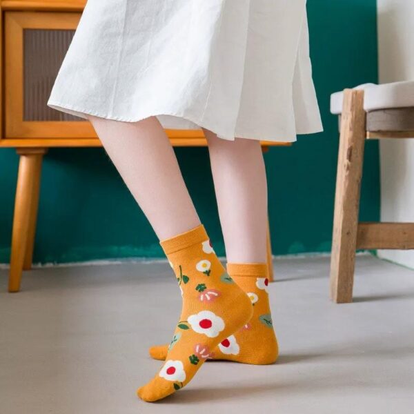 Sweet HyunA Style Mid-Calf Socks Women Korean INS Trend Cute College Girl Cotton Socks