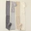 Autumn Winter Women’s Double Needle Long Tube Socks Glitter Thigh High Socks Japanese Style Over the Knee Slouch Socks