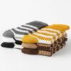 Striped Cotton High Tube Socks Women Breathable Sweat Wicking Long Socks College Style Spring Autumn