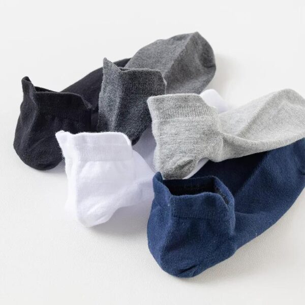 Cotton Men’s Boat Socks Summer Thin Mesh Breathable Ankle Socks Antibacterial Anti Odor