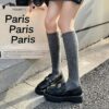 Fashion Original Black JK Over the Knee Socks Women Slim Leg Long Tube Stockings Mid Calf Knee High Socks