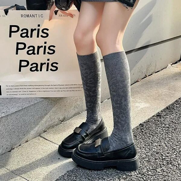 Fashion Original Black JK Over the Knee Socks Women Slim Leg Long Tube Stockings Mid Calf Knee High Socks