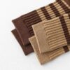 Striped Cotton High Tube Socks Women Breathable Sweat Wicking Long Socks College Style Spring Autumn
