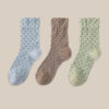 Cute Polka Dot Women’s Cotton Socks Summer Thin Transparent Instep Breathable Crystal Silk Mid Calf Socks
