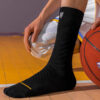Men’s Long Tube Basketball Socks Thick Cushion Sole Non Slip Professional Running Marathon Sports Socks