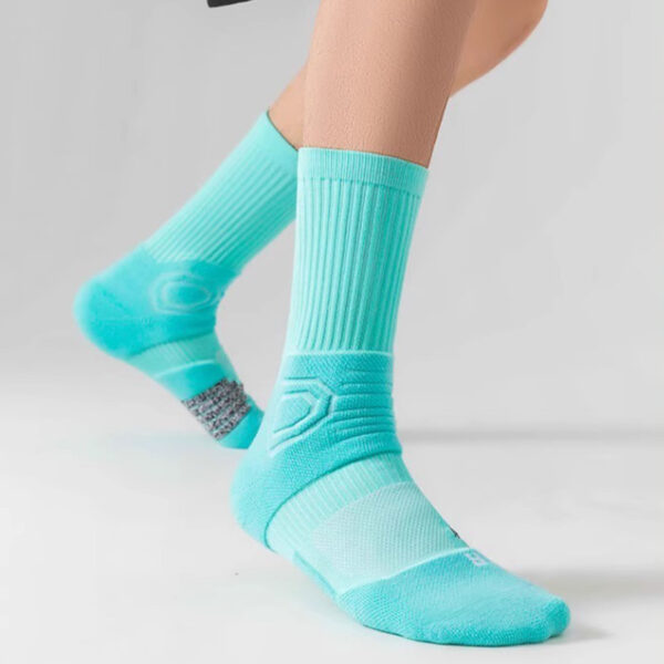 Men’s Performance Sports Socks Long Tube Cushion Sole Anti Odor Running Training Basketball Socks