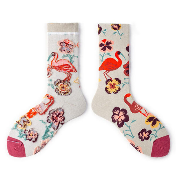Print art painting animal porcupine, butterfly cat, fashion, colorful bee, man and woman skateboard, tube socks